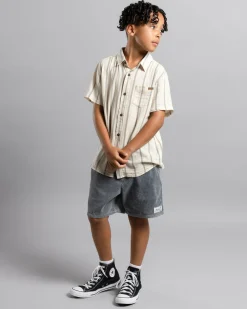 Tops & T-Shirts*Skylark Boys' Trinity Short Sleeve Shirt Oatmeal/green