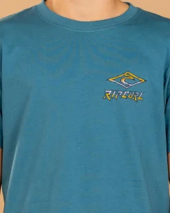 Tops & T-Shirts*Rip Curl Boys' Tropic Daze Logo T-Shirt Storm Blue