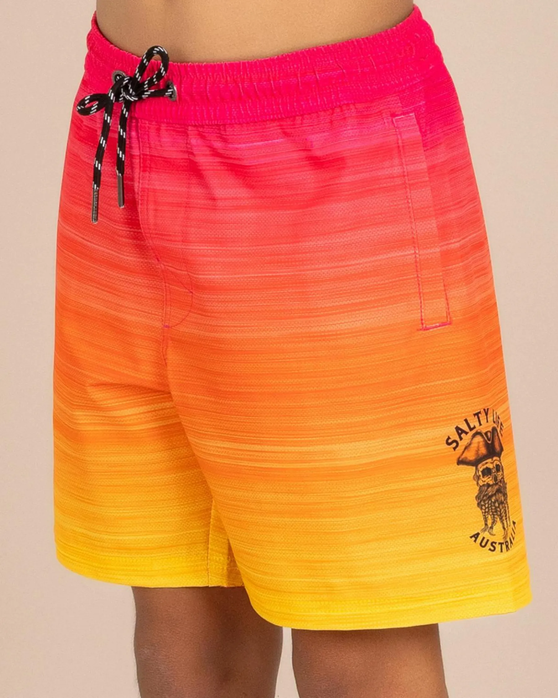 Shorts & Bottoms*Salty Life Boys' Unite Elastic Waist Shorts Pink/orange Fade