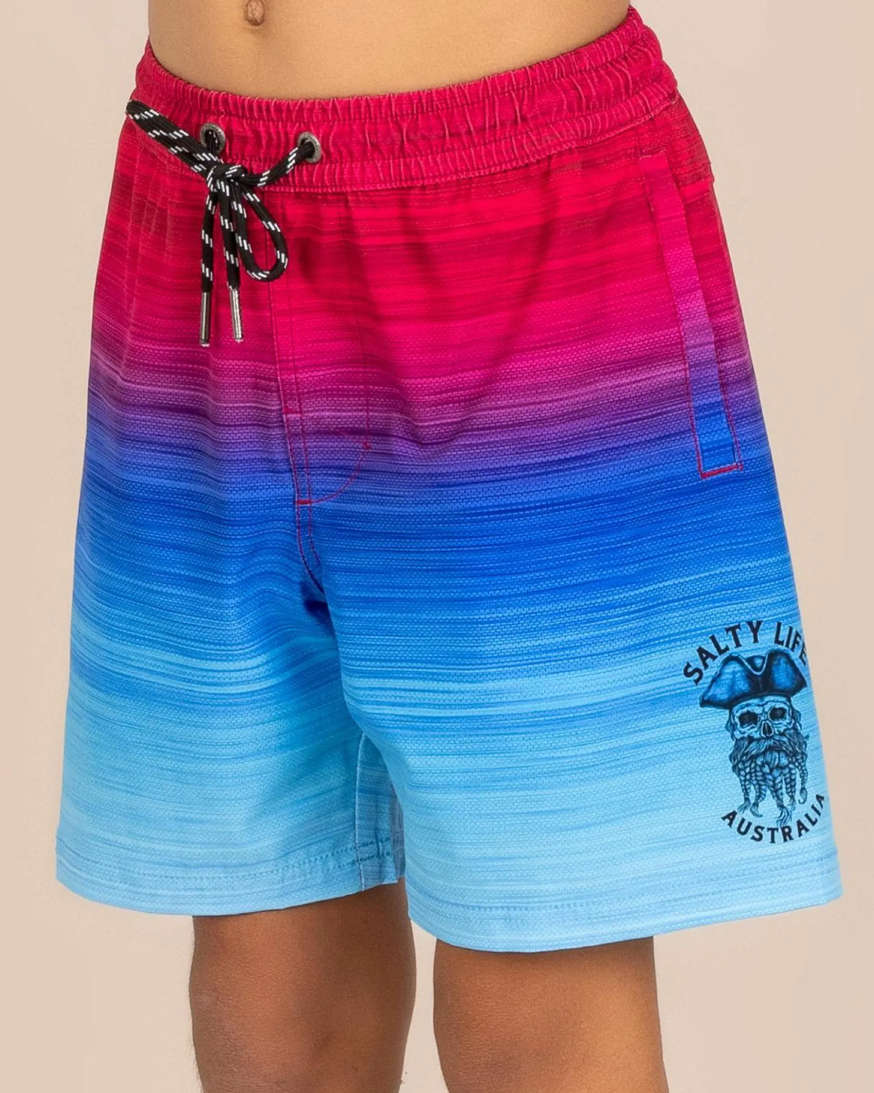 Shorts & Bottoms*Salty Life Boys' Unite Elastic Waist Shorts Pink/blue Fade