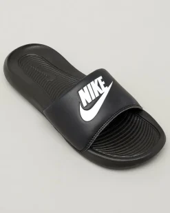 Slides*Nike Boys' Victori One Slides Black/white-black