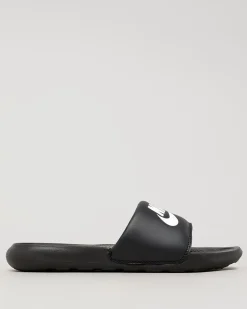 Slides*Nike Boys' Victori One Slides Black/white-black