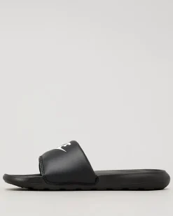 Slides*Nike Boys' Victori One Slides Black/white-black