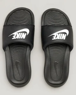 Slides*Nike Boys' Victori One Slides Black/white-black