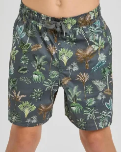 Board Shorts|Shorts & Bottoms*Jacks Boys' Wasteland Elastic Waist Shorts Charcoal/multi