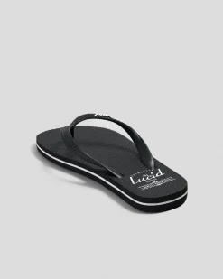Flip Flops & Sandals*Lucid Boys' Wedge Thongs Black/white