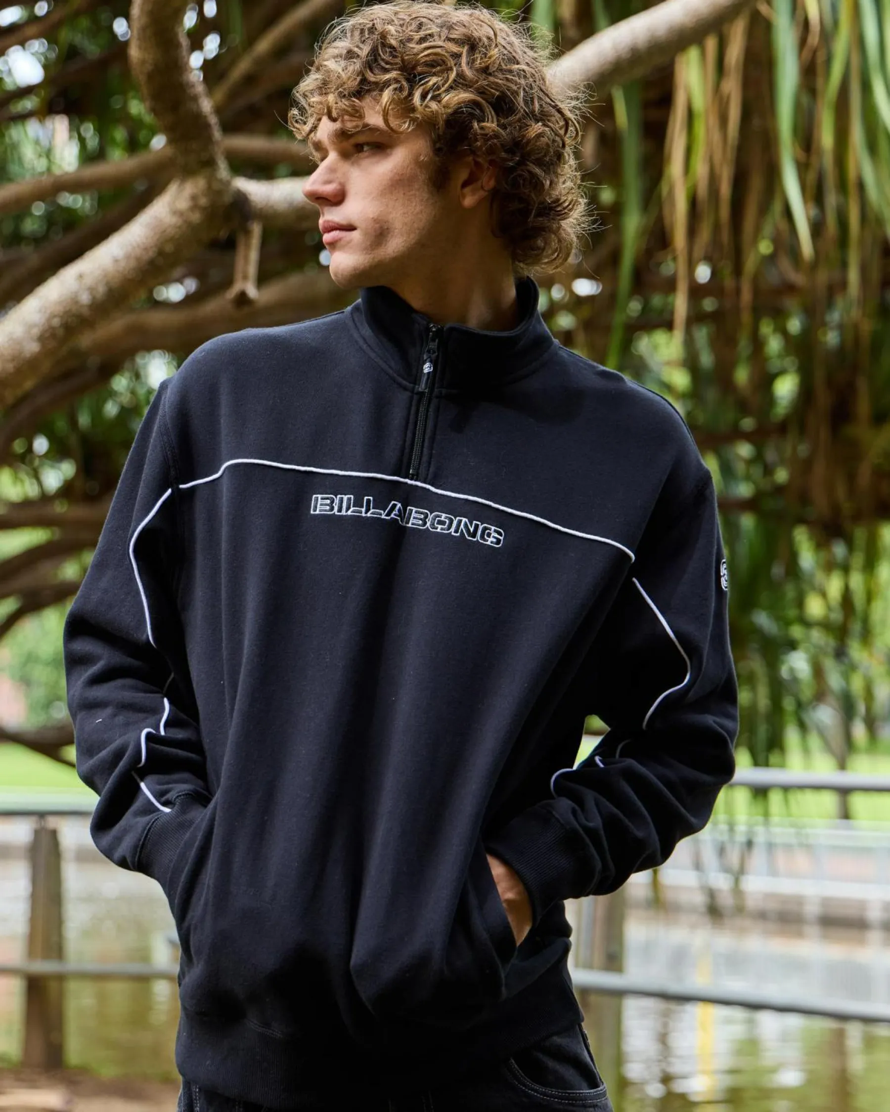 Hoodies & Sweatshirts*Billabong Bracket 1/4 Zip Sweatshirt Black