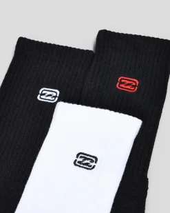 Socks*Billabong Bracket Wave Socks 3 Pack Multi