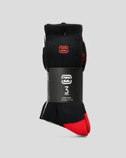Socks*Billabong Bracket Wave Socks 3 Pack Multi