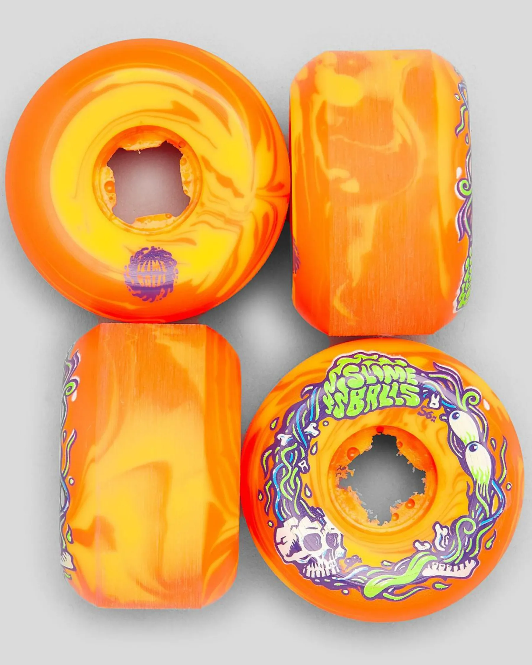 Skateboards & Scooters|Skateboards & Scooters*Slimeball Brains Speedballs 56mm Skateboard Wheels Orange/ Yellow