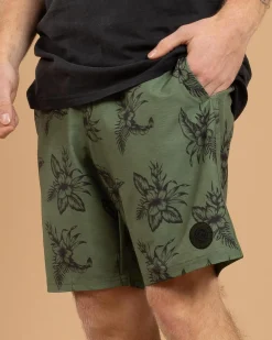 Shorts & Bottoms*Jacks Bramble Elastic Waist Shorts Dark Olive