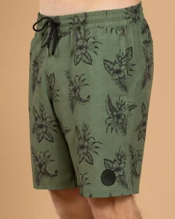 Shorts & Bottoms*Jacks Bramble Elastic Waist Shorts Dark Olive