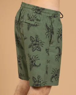 Shorts & Bottoms*Jacks Bramble Elastic Waist Shorts Dark Olive