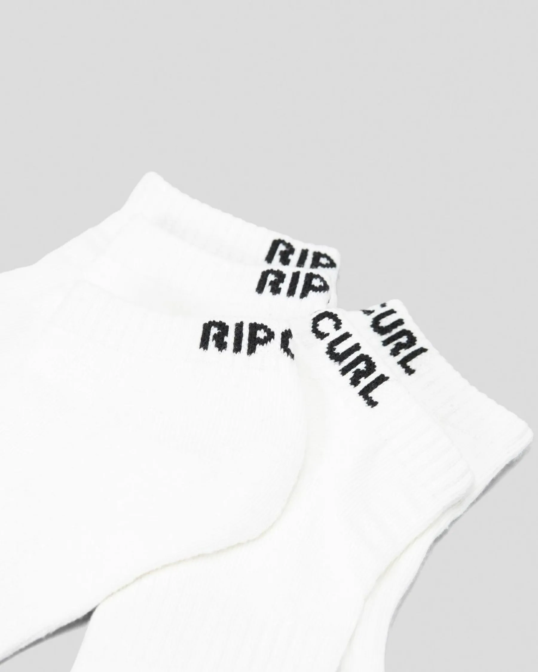 Socks*Rip Curl Brand Ankle Socks 5 Pack White