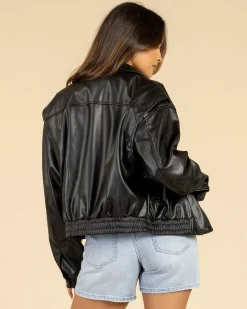 Jackets & Coats*Ava And Ever Brando Faux Leather Jacket Black