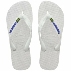 Flip Flops & Sandals*Havaianas Brazil Logo Thongs White