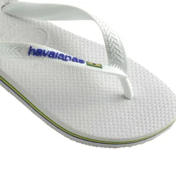 Flip Flops & Sandals*Havaianas Brazil Logo Thongs White