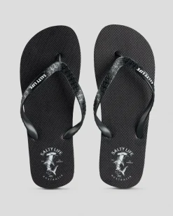 Flip Flops & Sandals*Salty Life Breach Thongs Black/grey