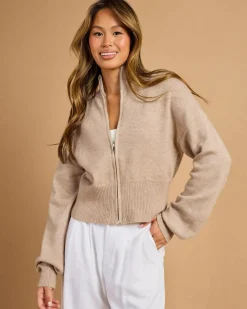 Hot Briana Zip Knit Jumper Women Knitwear|Jumpers & Hoodies