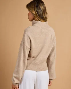 Hot Briana Zip Knit Jumper Women Knitwear|Jumpers & Hoodies