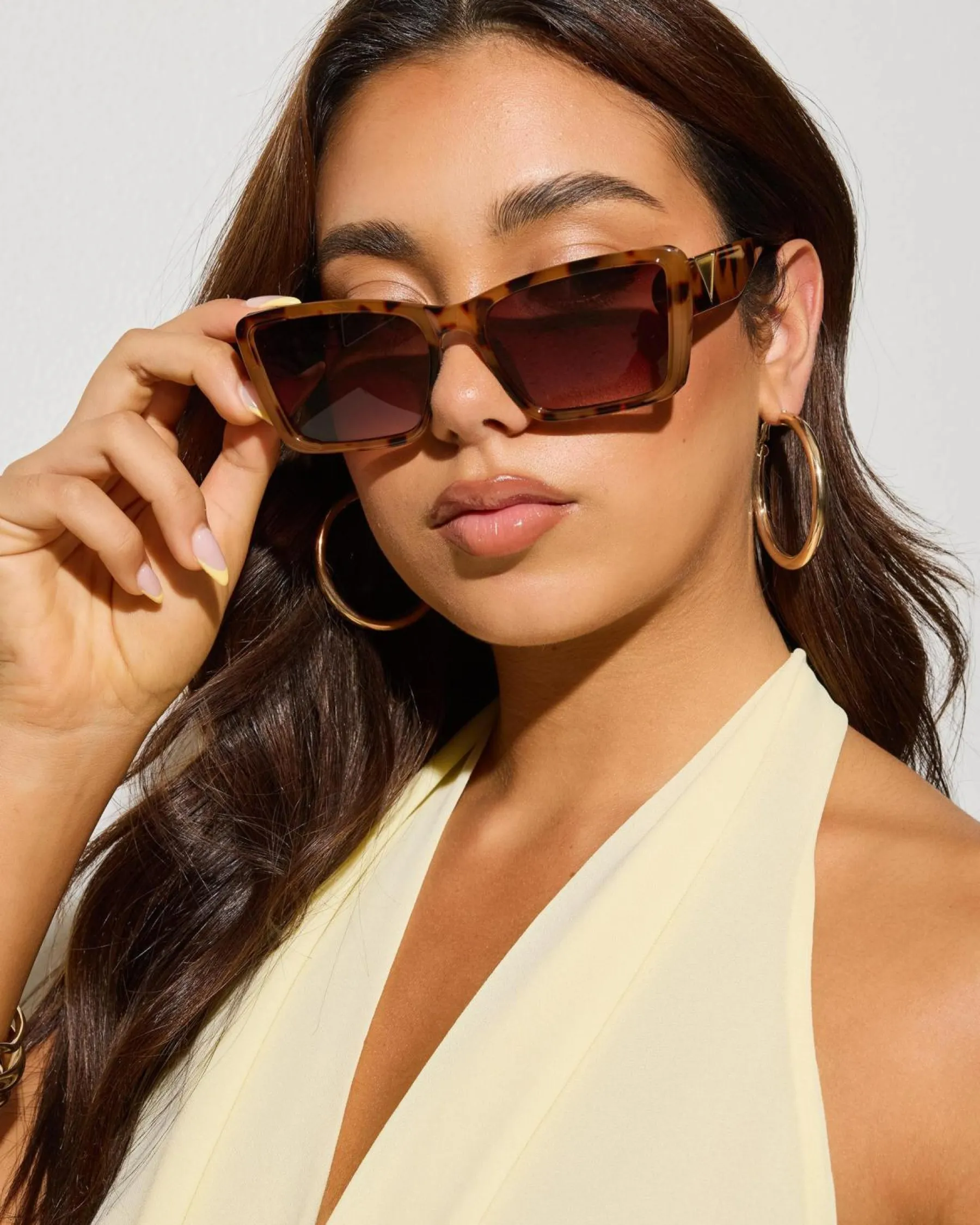 Sunglasses*Indie Eyewear Brielle Sunglasses Milky Tort/gd Brn