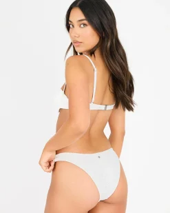 Bikinis*Rhythm Brighton Eyelet Pico High Cut Bikini Bottom Ivory