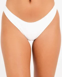 Bikinis*Rhythm Brighton Eyelet Pico High Cut Bikini Bottom Ivory