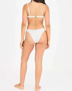 Bikinis*Rhythm Brighton Eyelet Pico High Cut Bikini Bottom Ivory