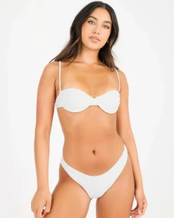 Bikinis*Rhythm Brighton Eyelet Pico Underwire Bikini Top Ivory