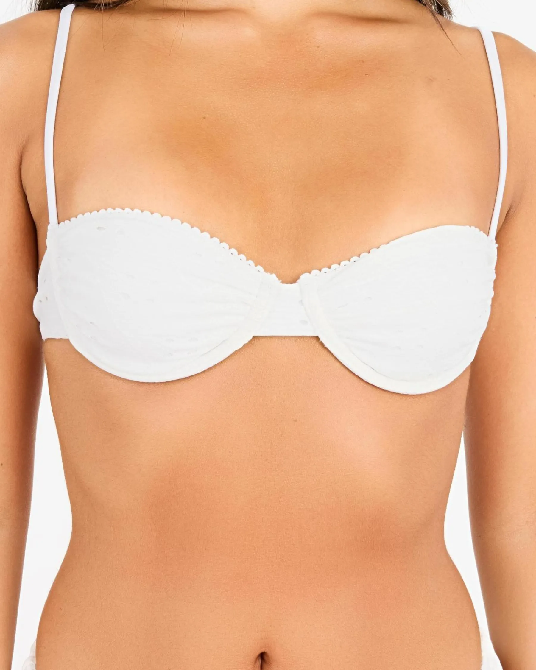 Bikinis*Rhythm Brighton Eyelet Pico Underwire Bikini Top Ivory