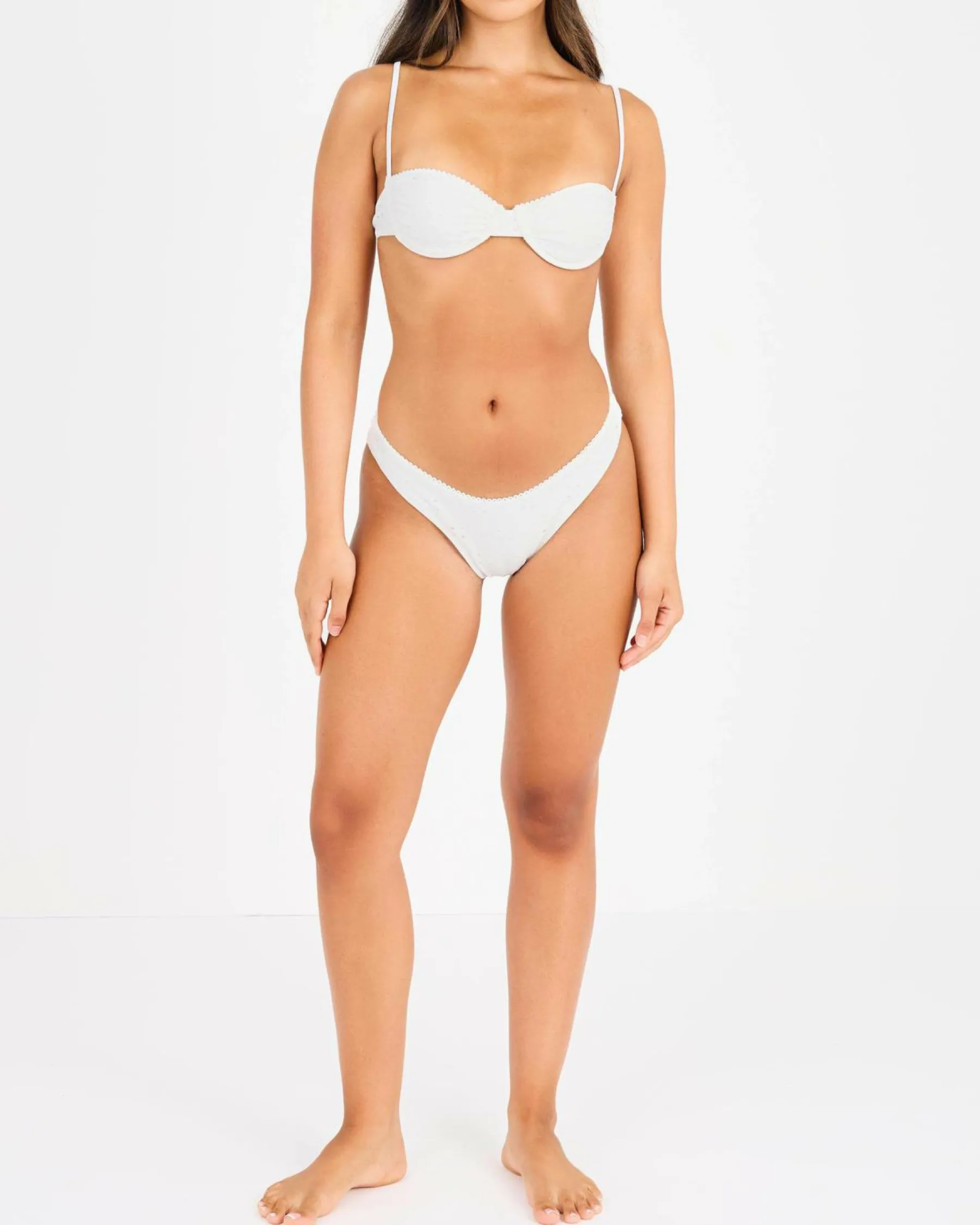 Bikinis*Rhythm Brighton Eyelet Pico Underwire Bikini Top Ivory