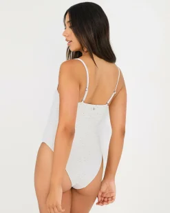 Sale Brighton Eyelet Scrunched Side One Piece Swimsuit Women One Pieces