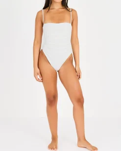 Sale Brighton Eyelet Scrunched Side One Piece Swimsuit Women One Pieces