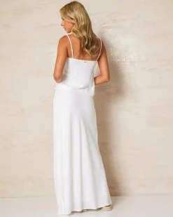 Linen Blend|Sets*Mooloola Brighton Hawaii Maxi Skirt White