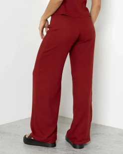 Sets|Linen Blend*Mooloola Brighton Hawaii Pants Berry