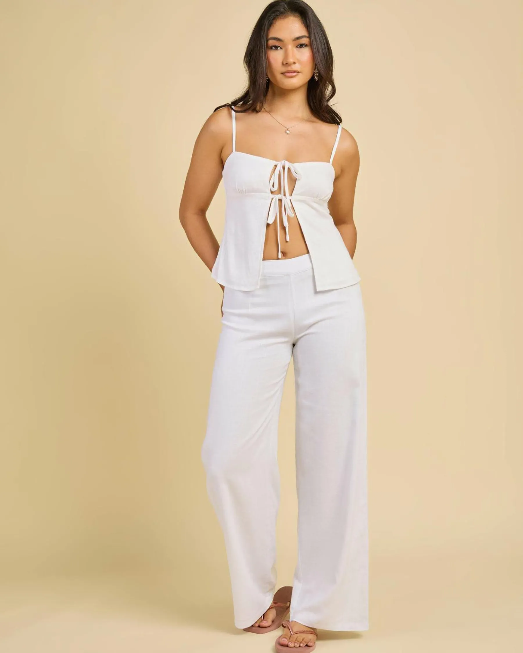 New Brighton Hawaii Pants Women Sets|Linen Blend