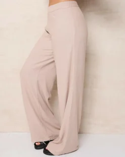 Sets|Linen Blend*Mooloola Brighton Hawaii Pants Mushroom