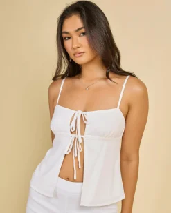 Sets|Tops*Mooloola Brighton Hawaii Tie Top White