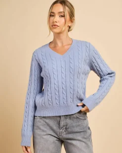 Bristol V Neck Knit Jumper Women Knitwear|Jumpers & Hoodies