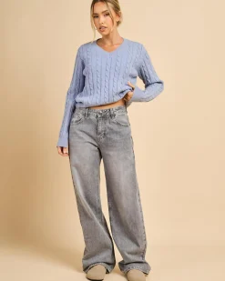 Bristol V Neck Knit Jumper Women Knitwear|Jumpers & Hoodies