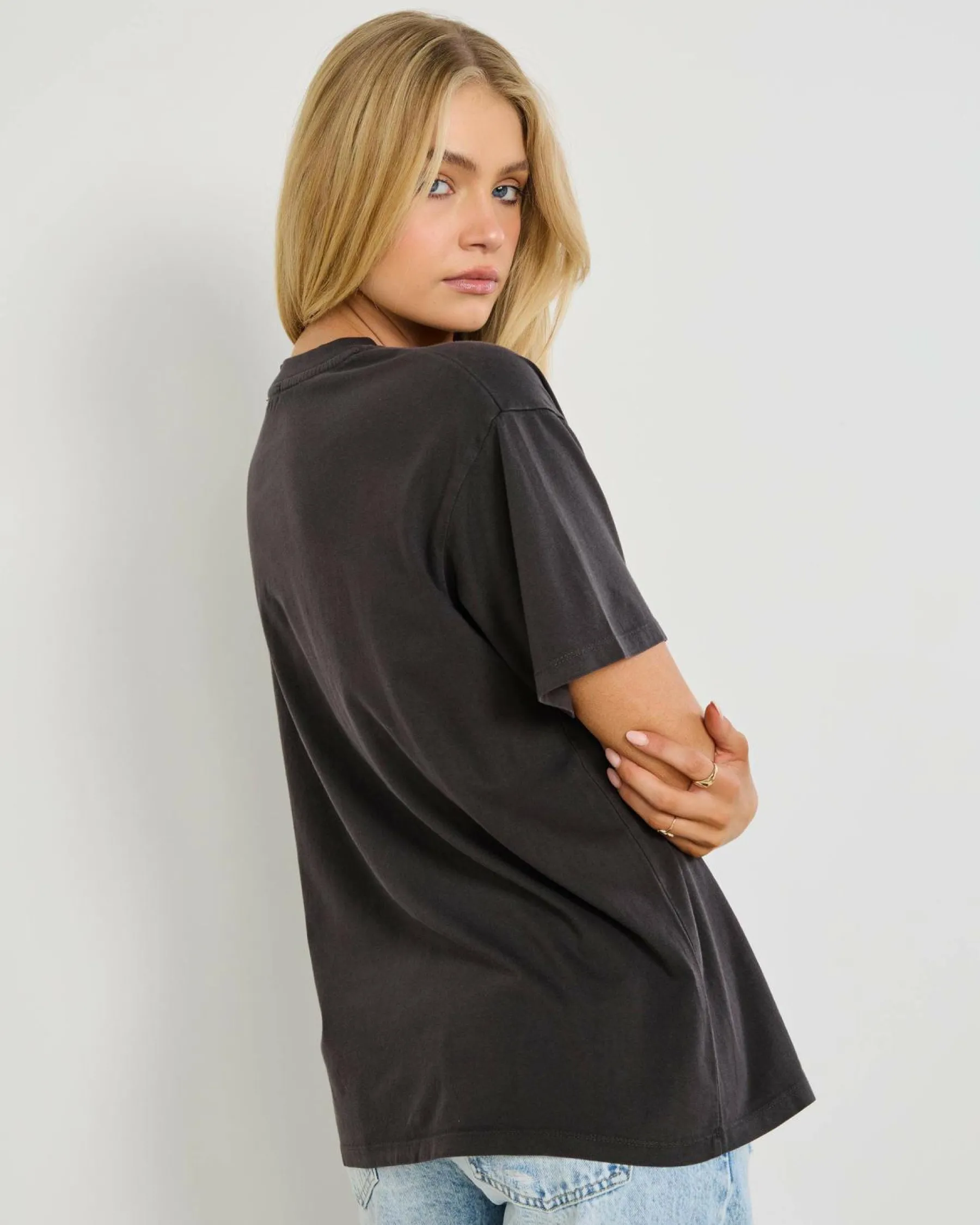 Tops*All About Eve Brooklyn Oversized T-Shirt Washed Black