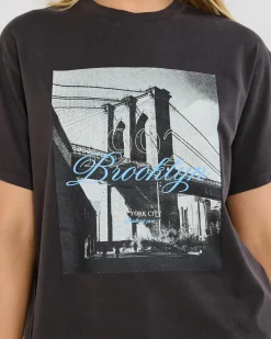 Tops*All About Eve Brooklyn Oversized T-Shirt Washed Black