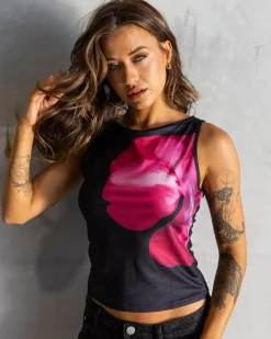 Tops*Mooloola Bryony Top Pink/black