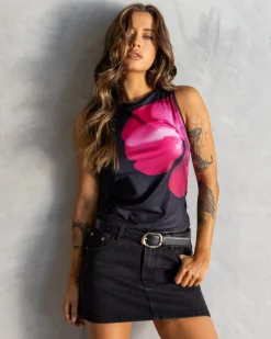 Tops*Mooloola Bryony Top Pink/black