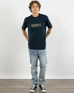 Tops & T-Shirts*Quiksilver Bubble Check T-Shirt Dark Navy