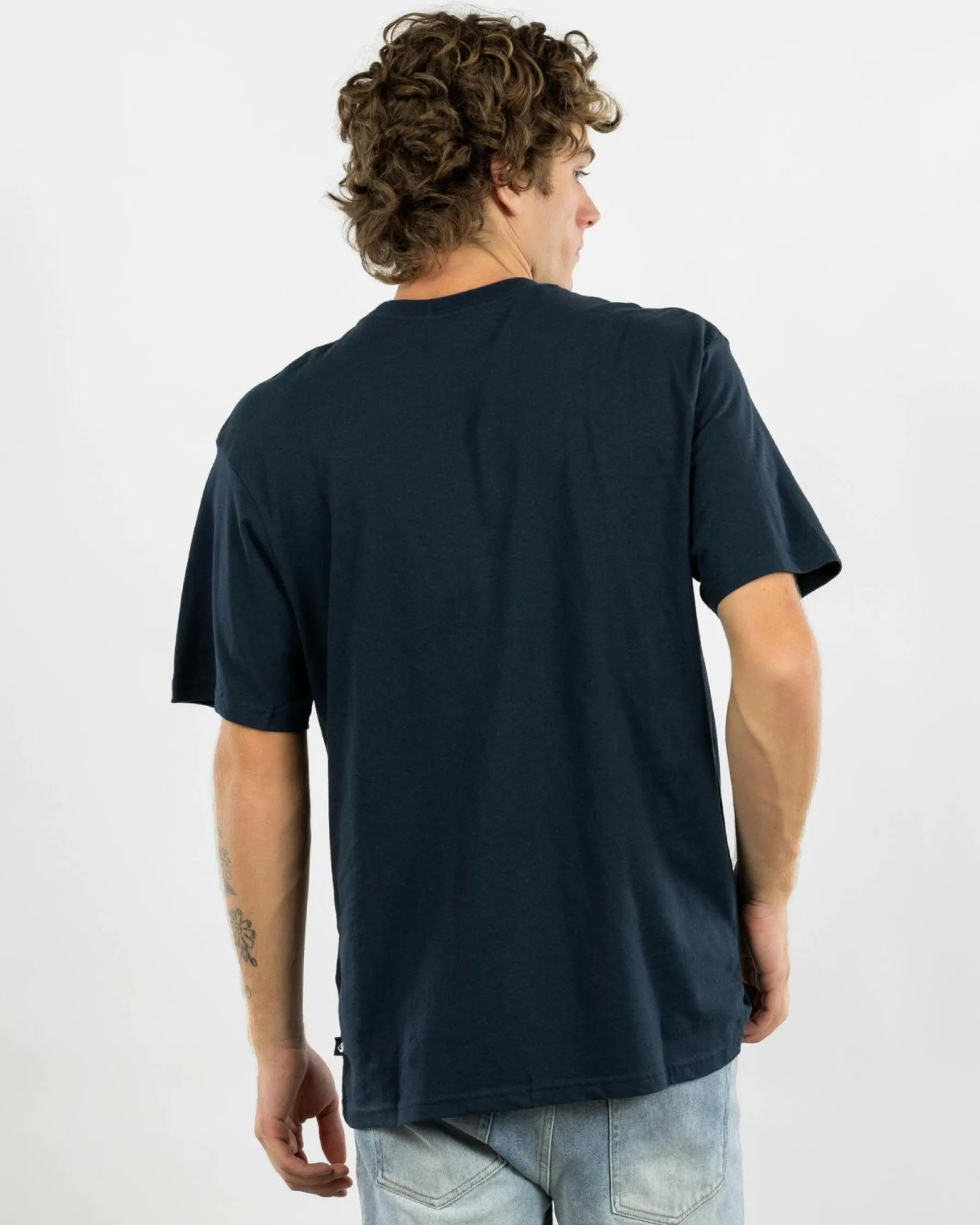 Tops & T-Shirts*Quiksilver Bubble Check T-Shirt Dark Navy
