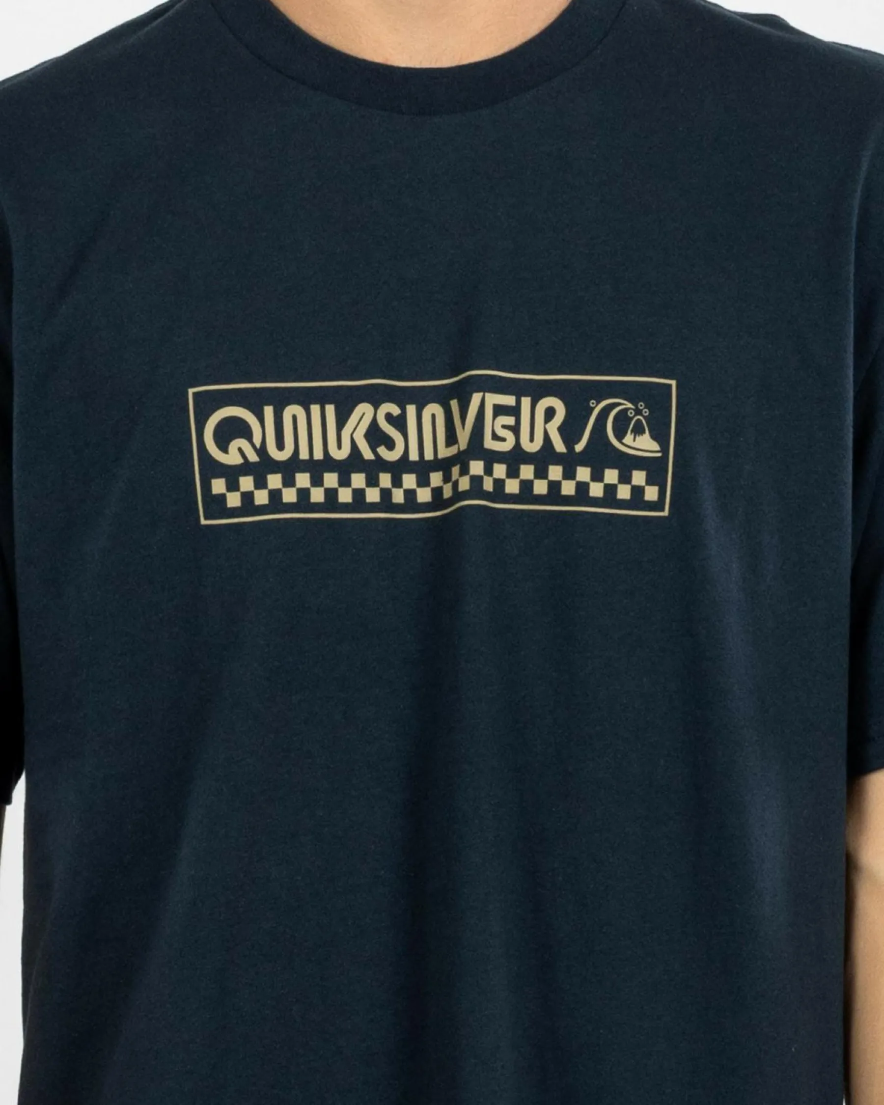 Tops & T-Shirts*Quiksilver Bubble Check T-Shirt Dark Navy