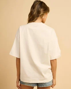 Tops*Wrangler Bucking Boxed T-Shirt Ecru