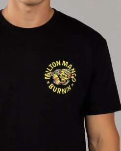 Tops & T-Shirts*Milton Mango Burnin 2 T-Shirt Black
