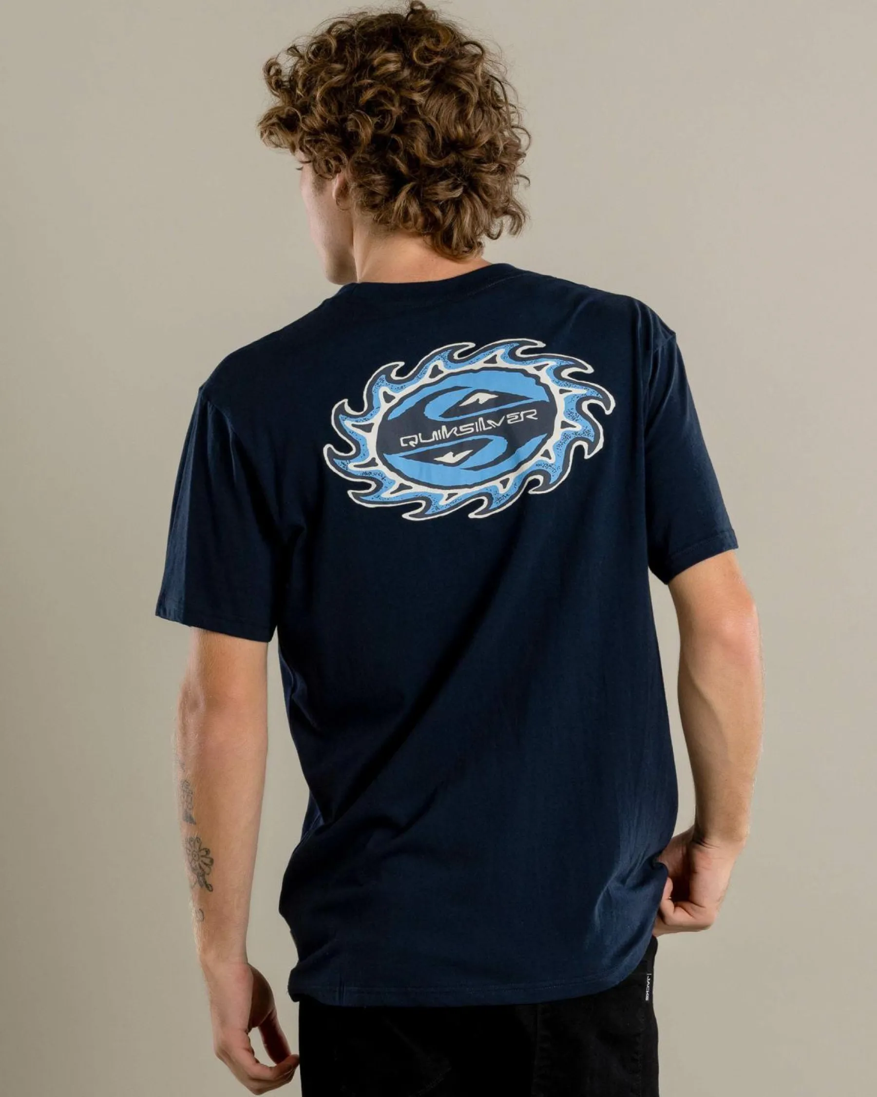 Tops & T-Shirts*Quiksilver Burning Sun T-Shirt Dark Navy